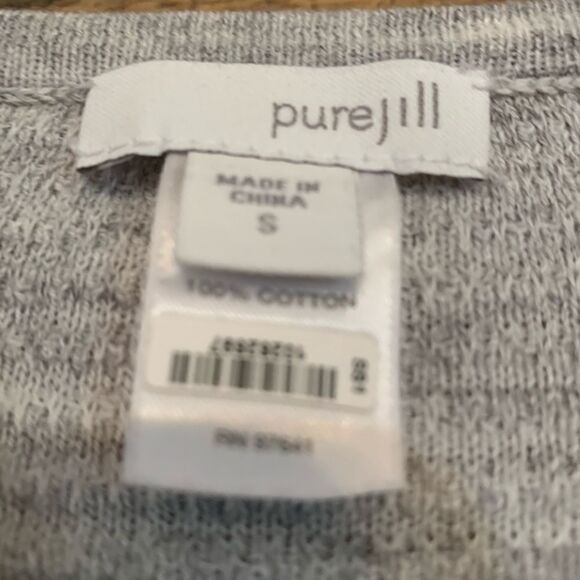 J. Jill Purejill gray pullover top, size small - Picture 2 of 8